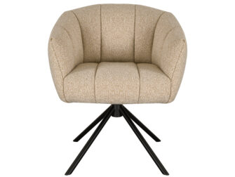 Eetkamerstoel Cloud - beige - metaalkleur zwart Eetkamerstoel Cloud - beige - metaalkleur zwart