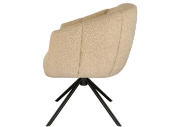 Eetkamerstoel Cloud - beige - metaalkleur zwart Eetkamerstoel Cloud - beige - metaalkleur zwart