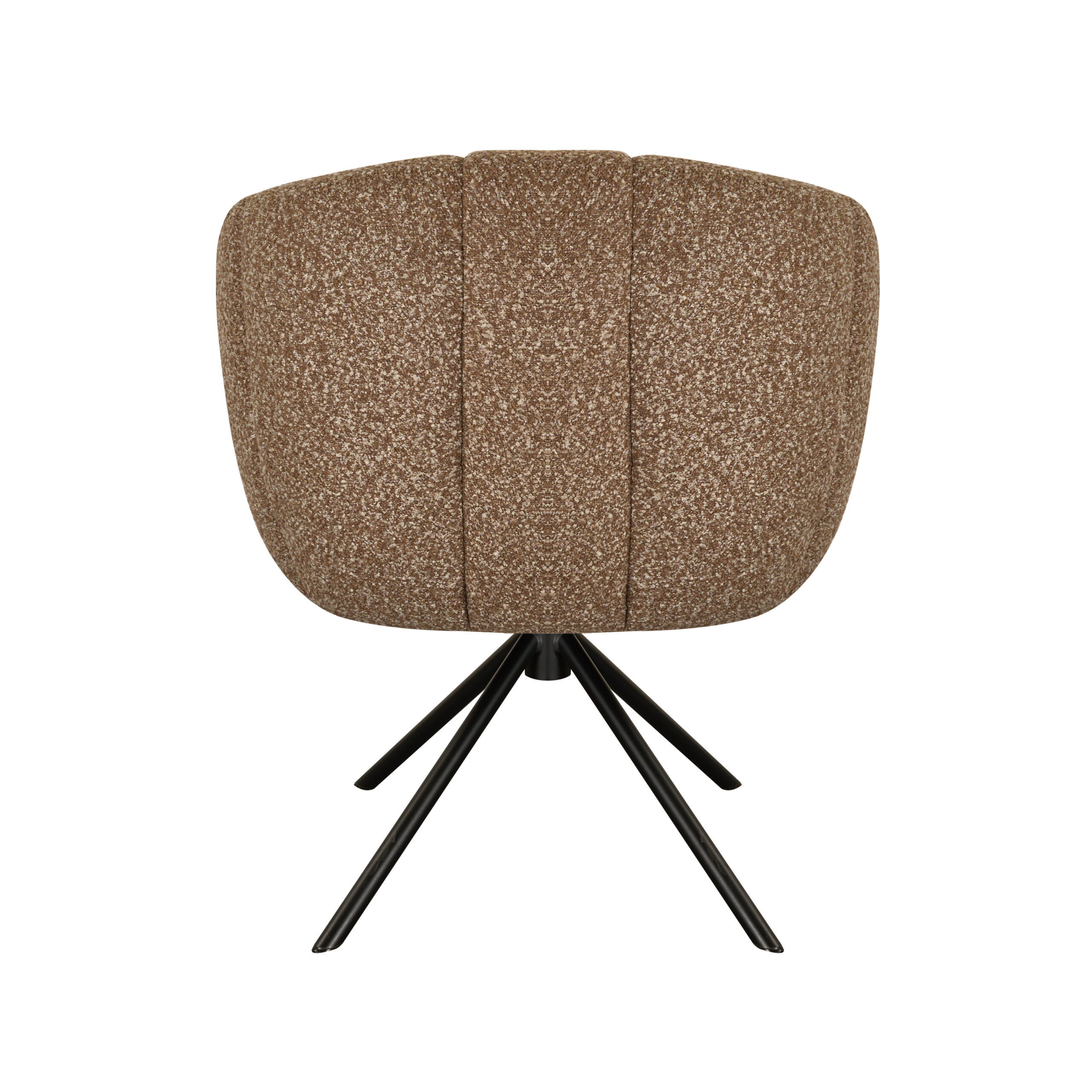 Eetkamerstoel Cloud - taupe - metaalkleur zwart