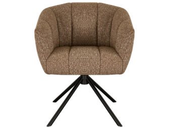 Eetkamerstoel Cloud - taupe - metaalkleur zwart Eetkamerstoel Cloud - taupe - metaalkleur zwart