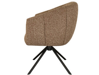 Eetkamerstoel Cloud - taupe - metaalkleur zwart Eetkamerstoel Cloud - taupe - metaalkleur zwart