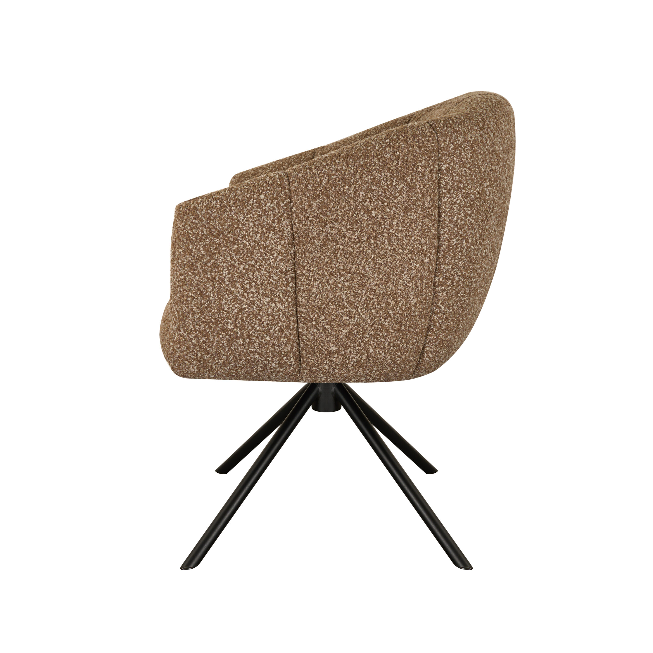 Eetkamerstoel Cloud - taupe - metaalkleur zwart