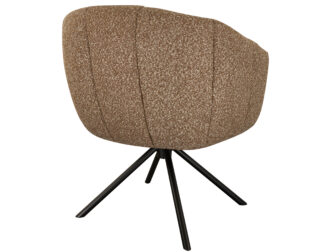 Eetkamerstoel Cloud - taupe - metaalkleur zwart Eetkamerstoel Cloud - taupe - metaalkleur zwart