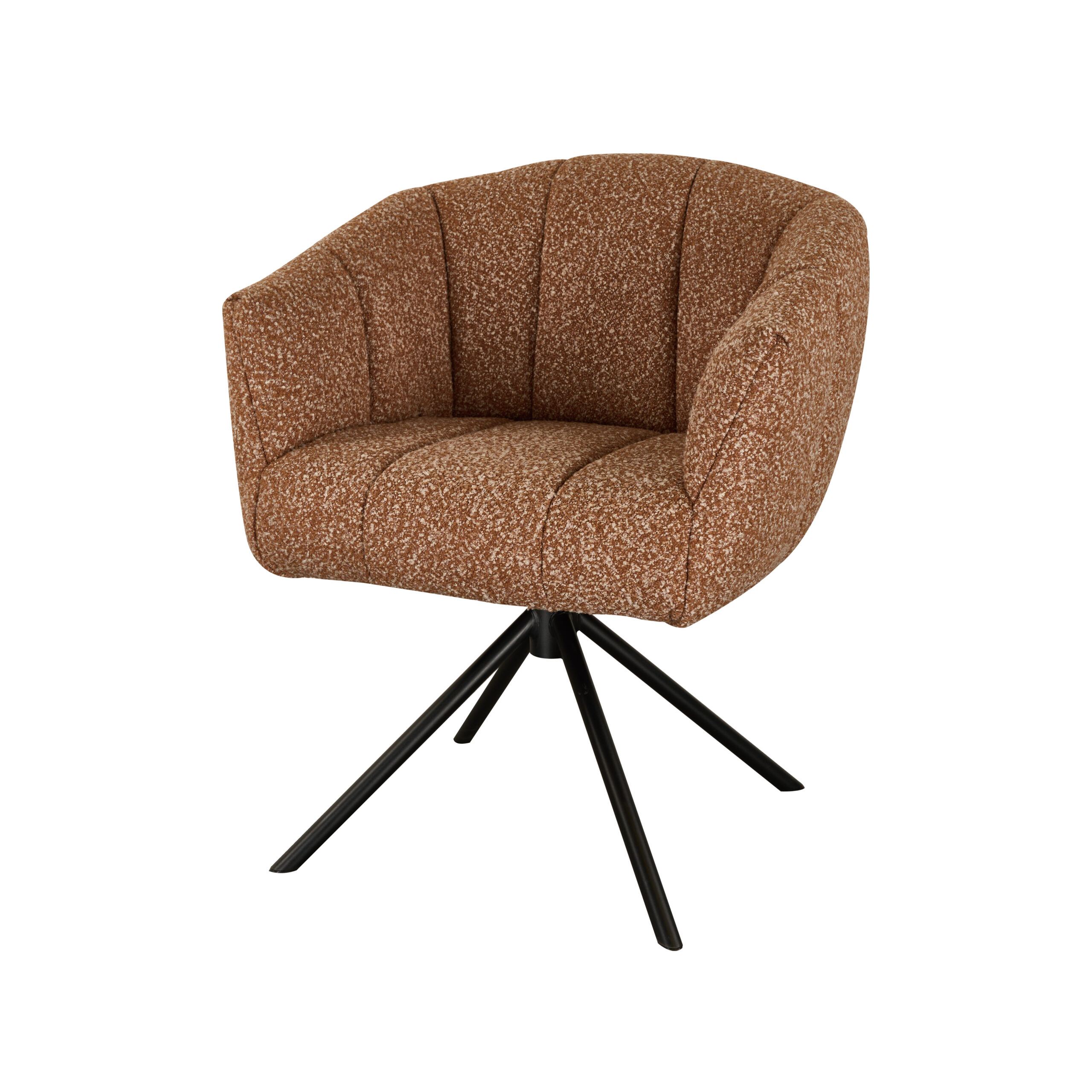 Eetkamerstoel Cloud - terra - metaalkleur zwart