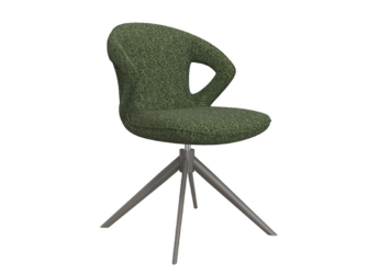 Eetkamerstoel Corvo - forest - met arm - metaalkleur dark green