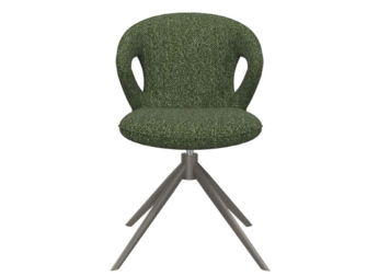 Eetkamerstoel Corvo - forest - met arm - metaalkleur dark green