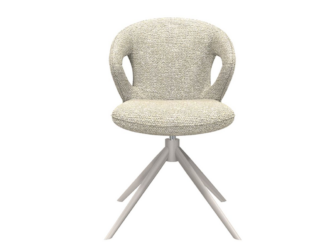 Eetkamerstoel Corvo - naturel - met arm - metaalkleur taupe