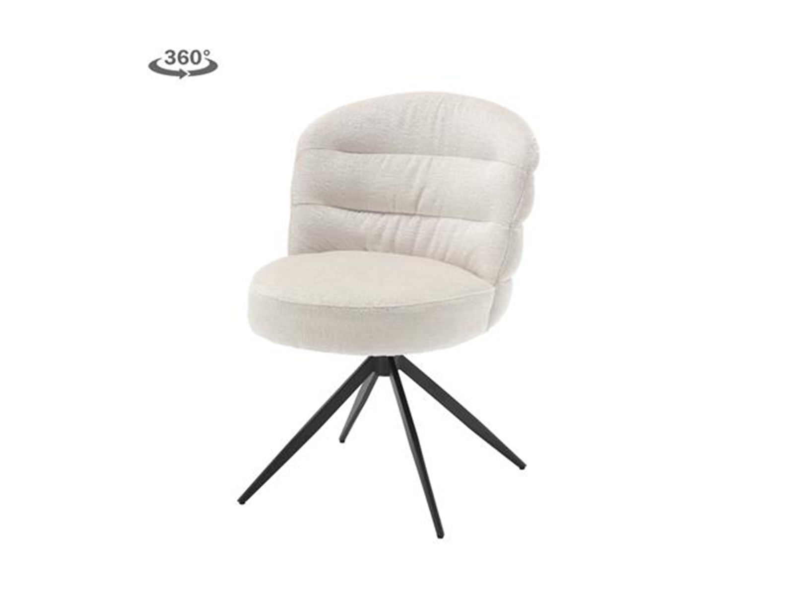 Eetkamerstoel Evia - almond white - met arm