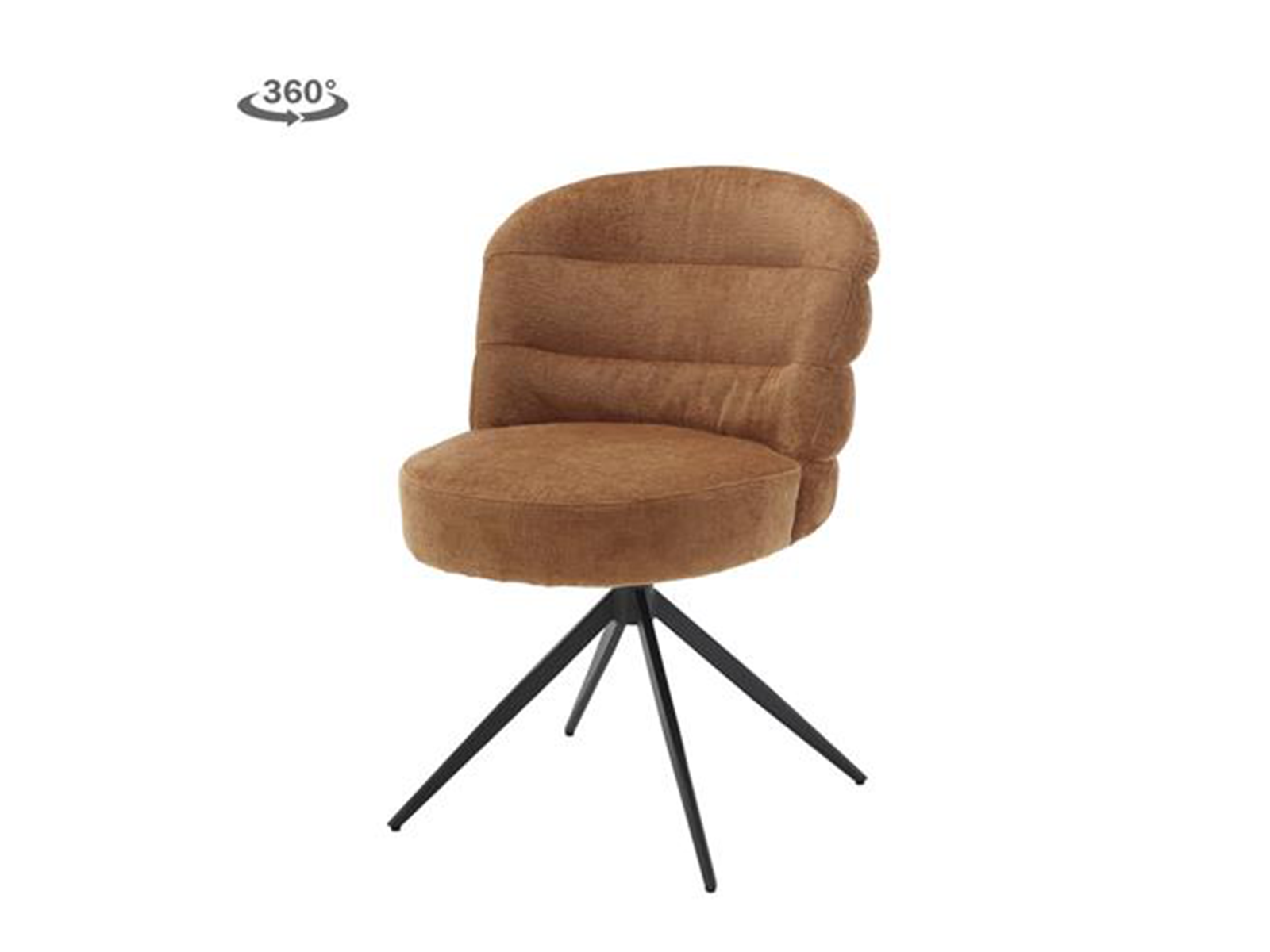 Eetkamerstoel Evia - caramel brown - met arm