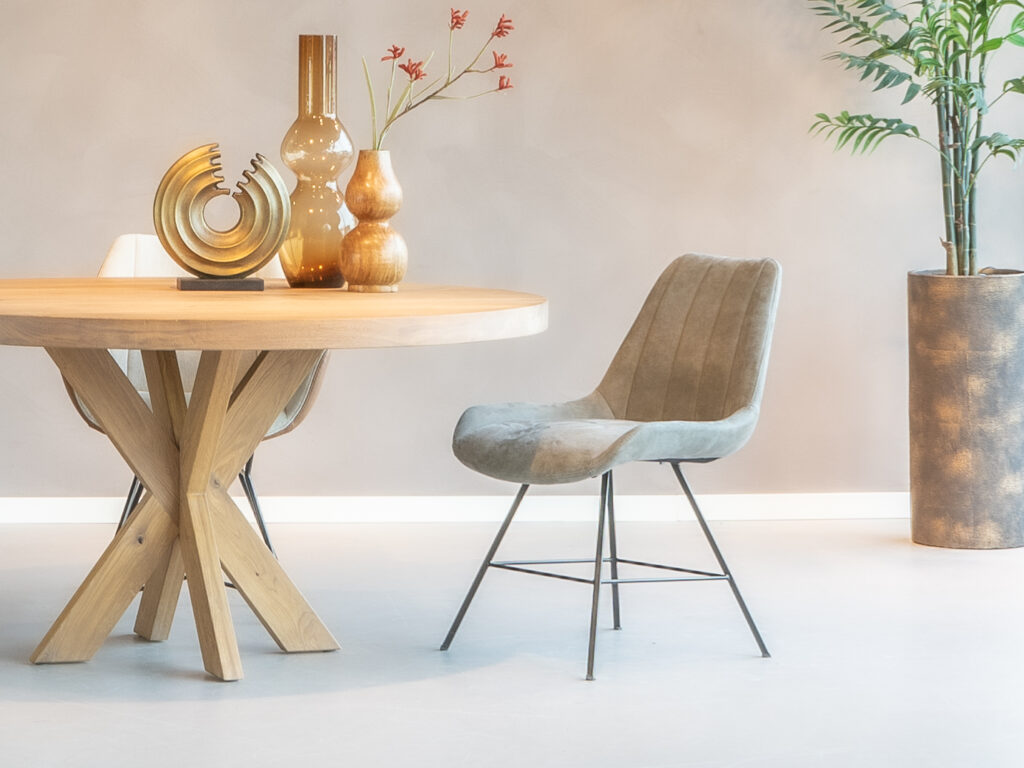 eetkamerstoelen grijs microleer