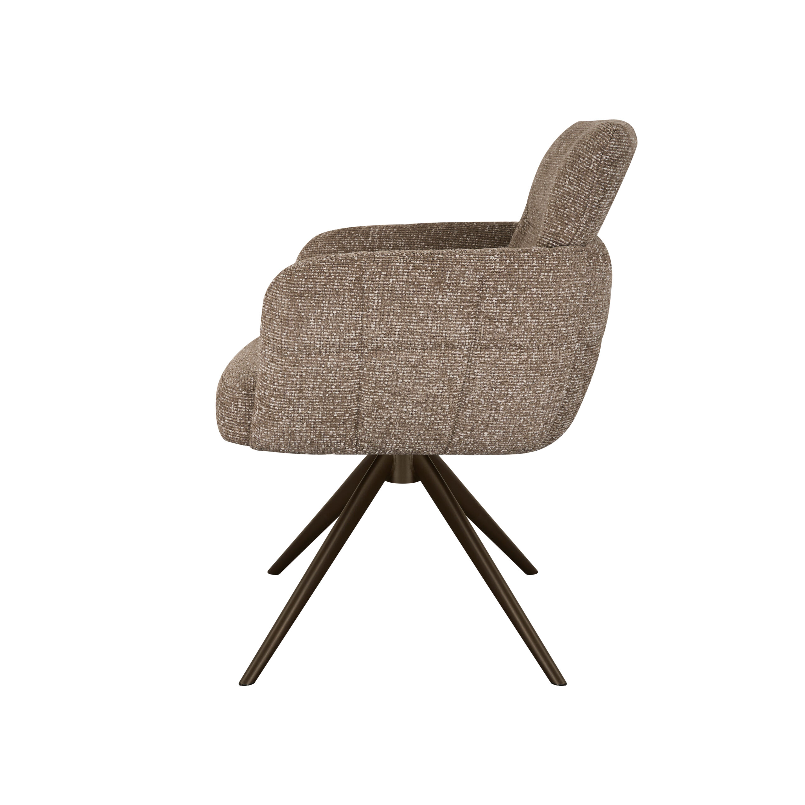 Eetkamerstoel Fay - liver - metaalkleur anodic brown