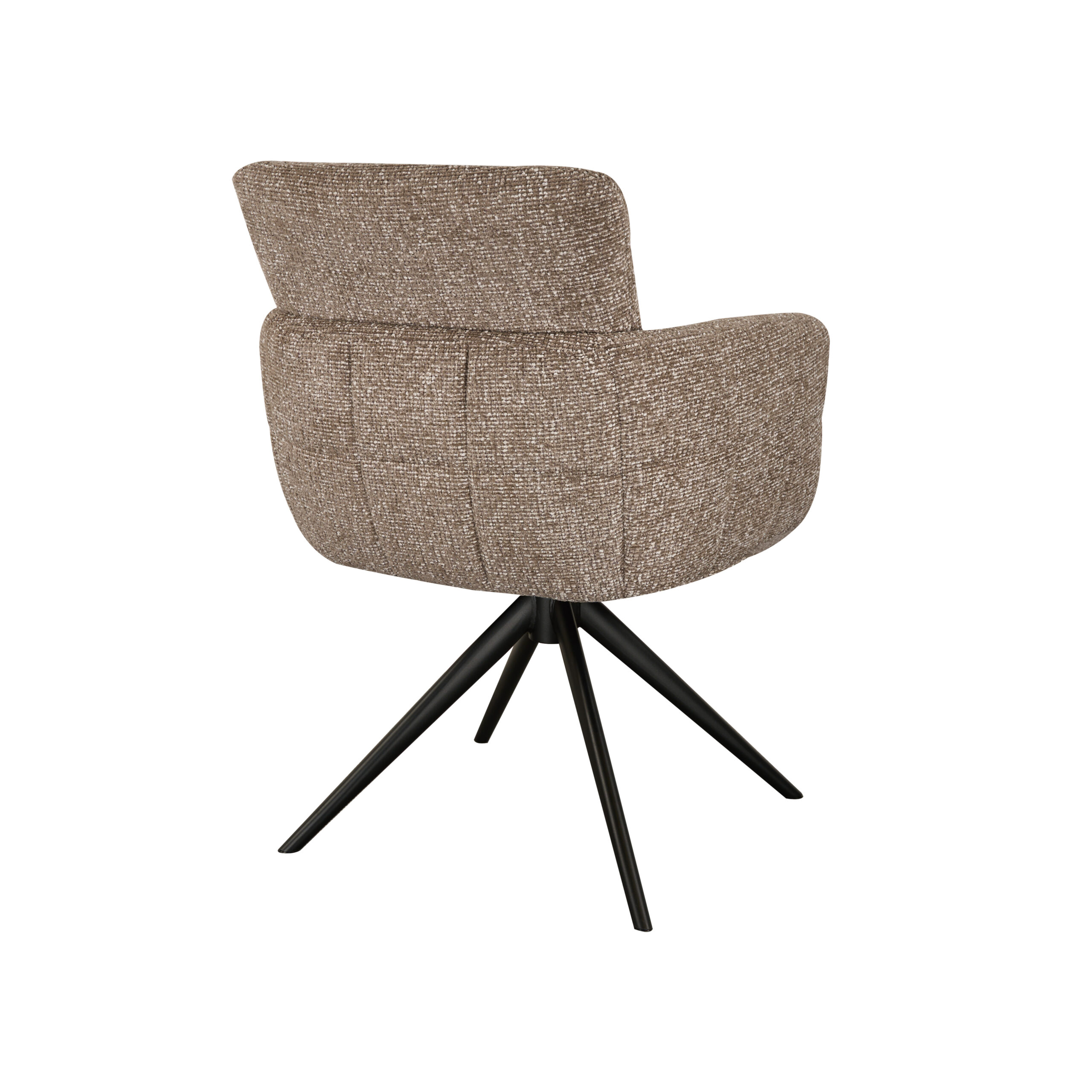 Eetkamerstoel Fay - liver - metaalkleur zwart