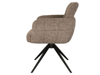 Eetkamerstoel Fay - liver - metaalkleur zwart Eetkamerstoel Fay - liver - metaalkleur zwart