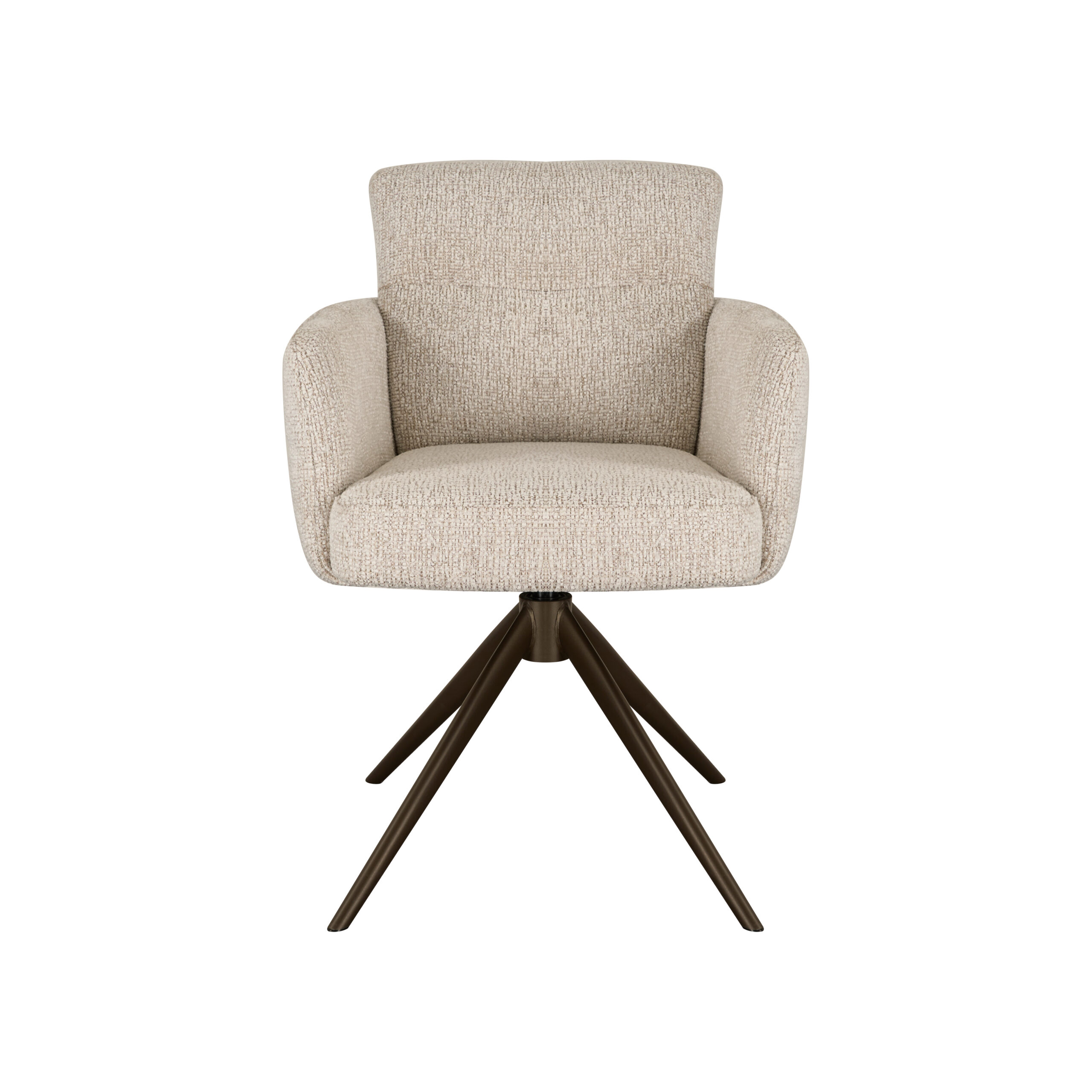 Eetkamerstoel Fay - naturel - metaalkleur anodic brown