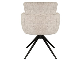 Eetkamerstoel Fay - naturel - metaalkleur zwart