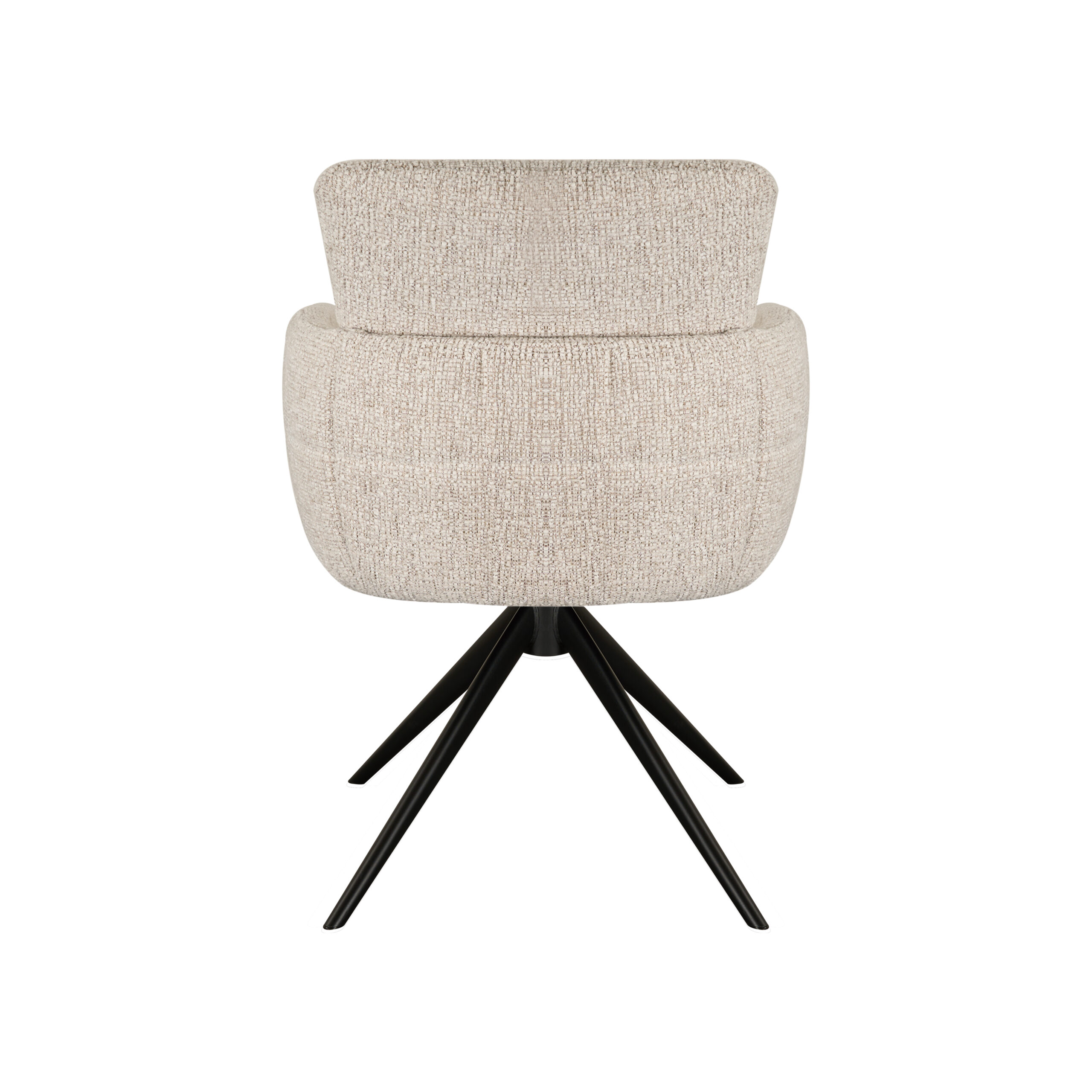 Eetkamerstoel Fay - naturel - metaalkleur zwart