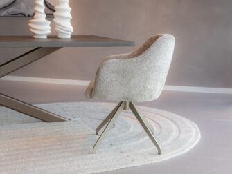 kuipstoel khaki stof