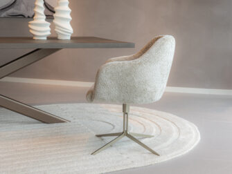 eetstoel stof champagne