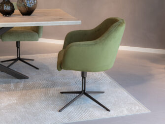 groen achtige eetkamerstoel draaibaar