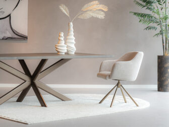 armleunstoelen eetkamer beige