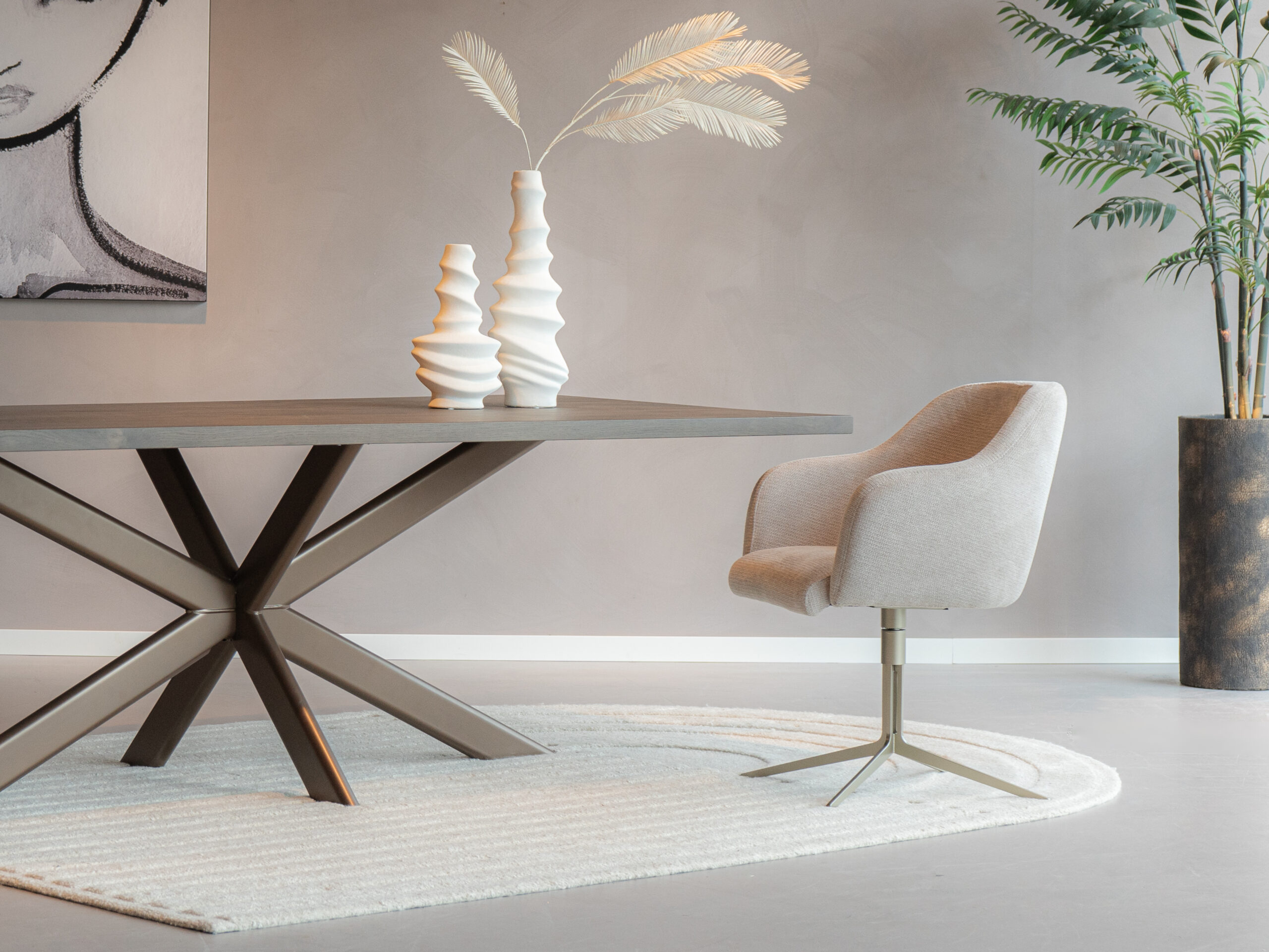 eetkamerstoel rond draaibaar