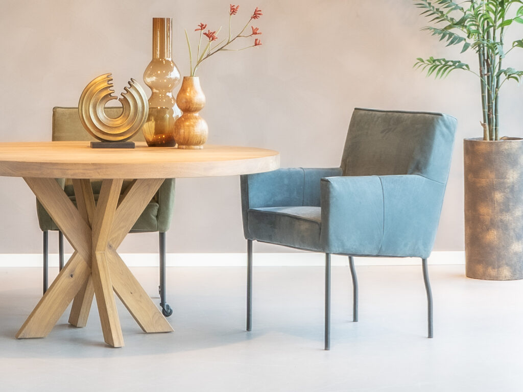 eetkamerstoelen vintage leder