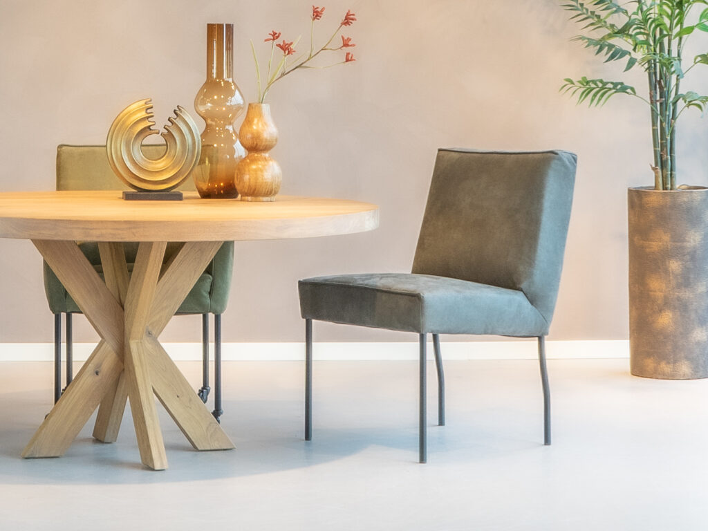 4 eetkamerstoelen grijs