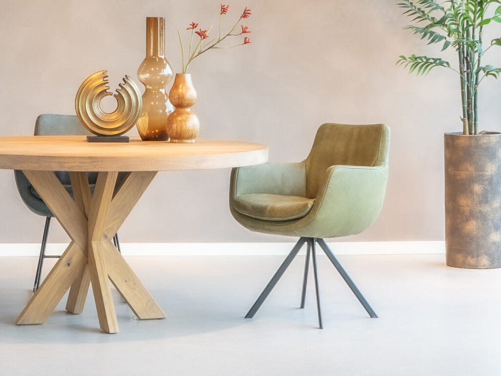 eetkamerstoel olijfgroen