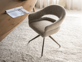 eetkamerstoel met open rug in ronde vorm