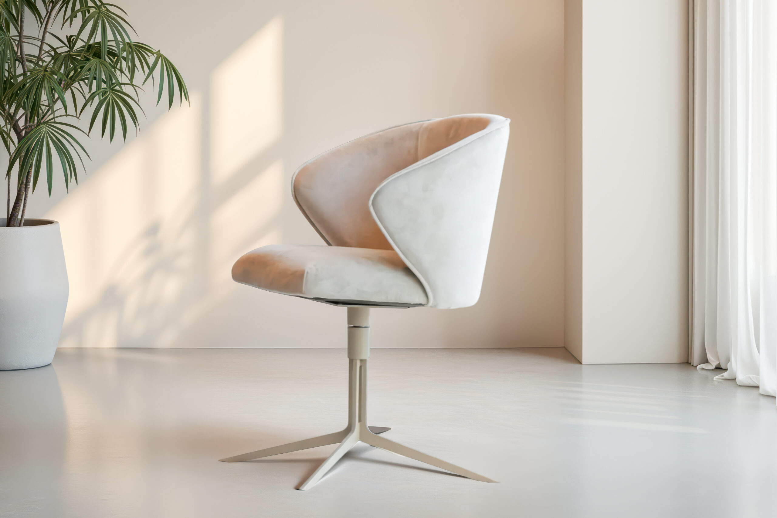 Elegante eetkamerstoel met draaivoet voor flexibel gebruik