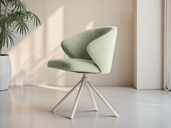 Eetkamerstoel Kayali - mito desert - onderstel c - metaalkleur magnum Luxe kuipstoel met armleuningen op een elegante pootconstructie