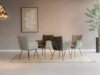 groene eetkamerstoelen met arm leuning