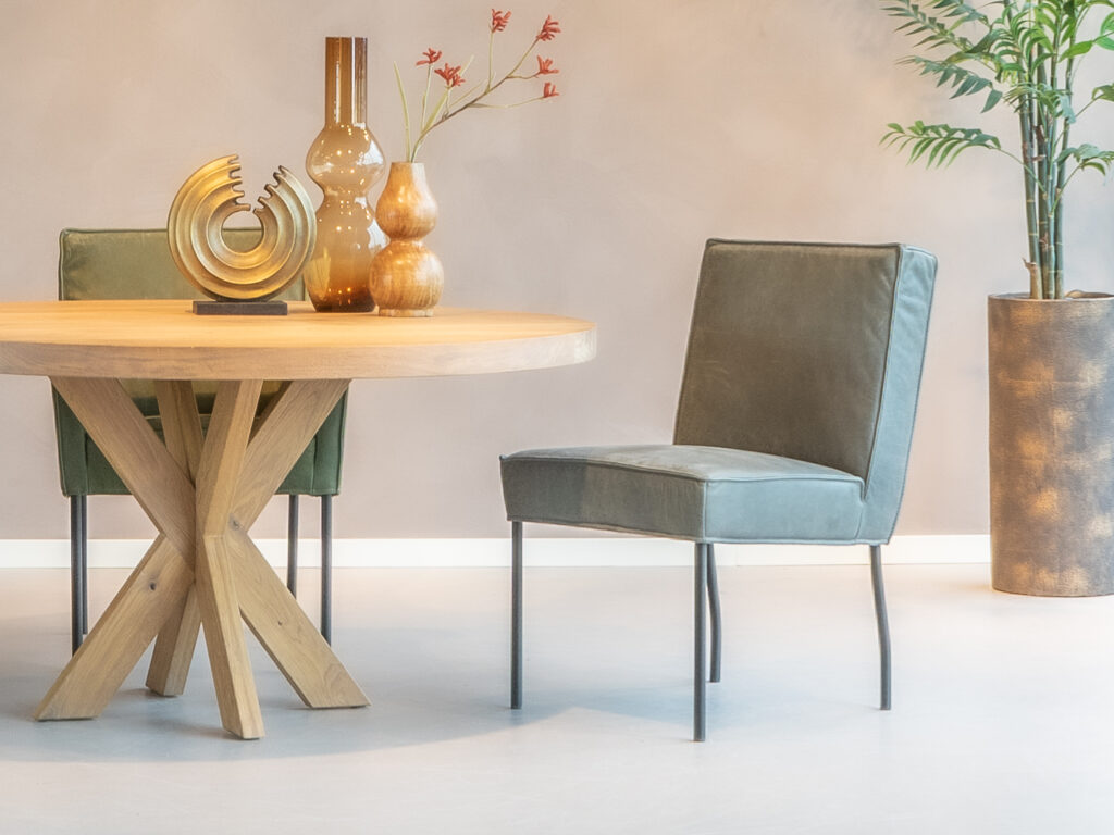 luxe eetkamerstoelen met leer