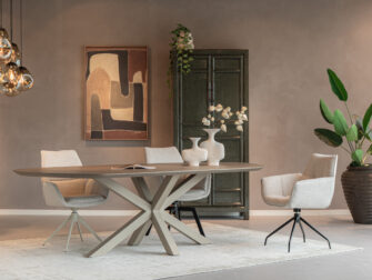 eetkamerstoel met slank frame in diverse kleuren