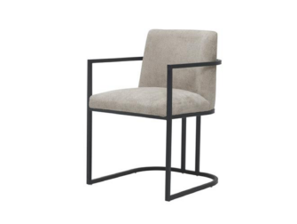 Eetkamerstoel Patras - beige - met arm