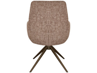 Eetkamerstoel Sky - blush - dubbele stoffering - metaalkleur anodic brown