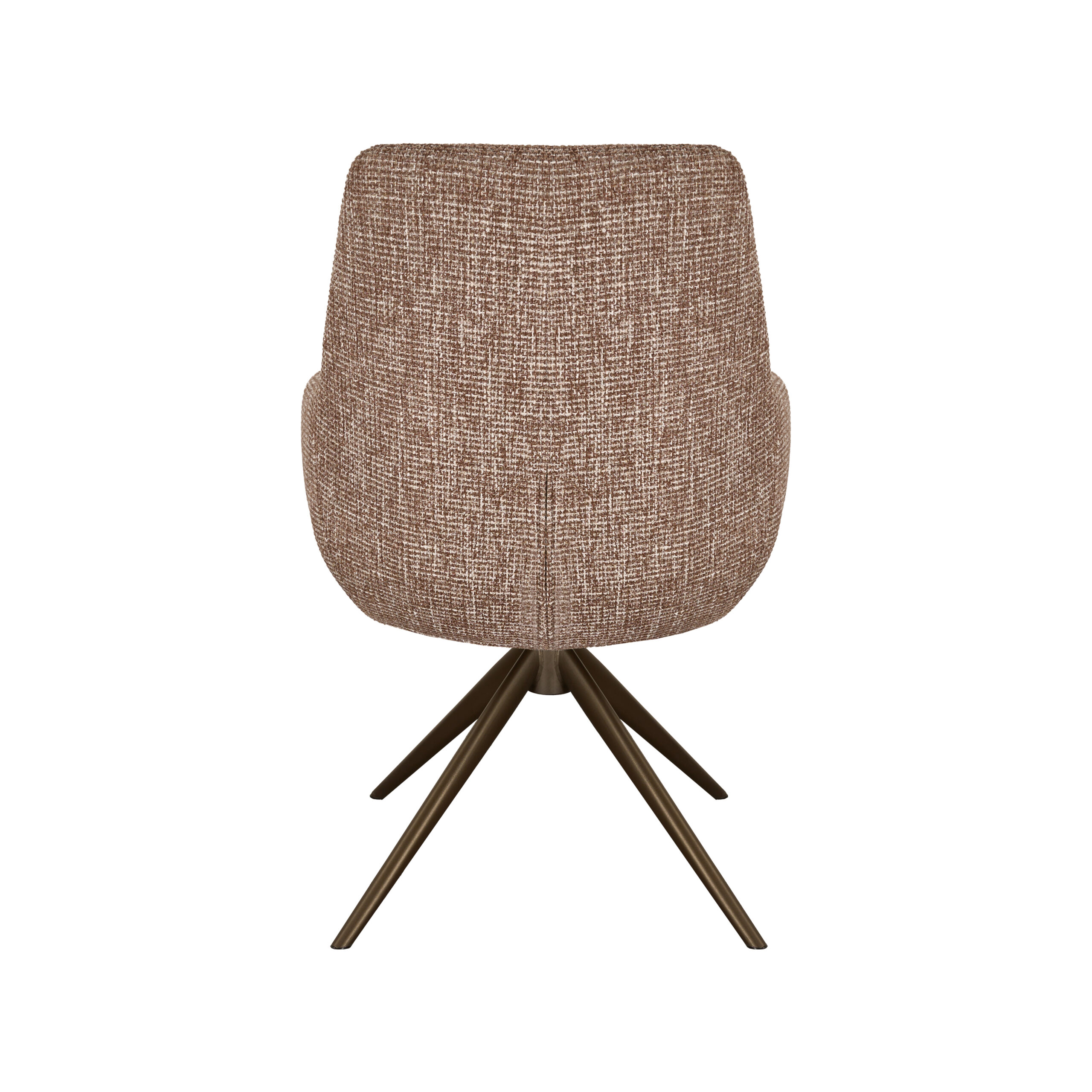 Eetkamerstoel Sky - blush - dubbele stoffering - metaalkleur anodic brown