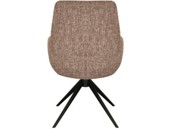 Eetkamerstoel Sky - blush - dubbele stoffering - metaalkleur zwart