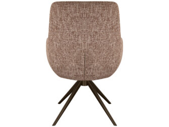 Eetkamerstoel Sky - blush - enkele stoffering - metaalkleur anodic brown