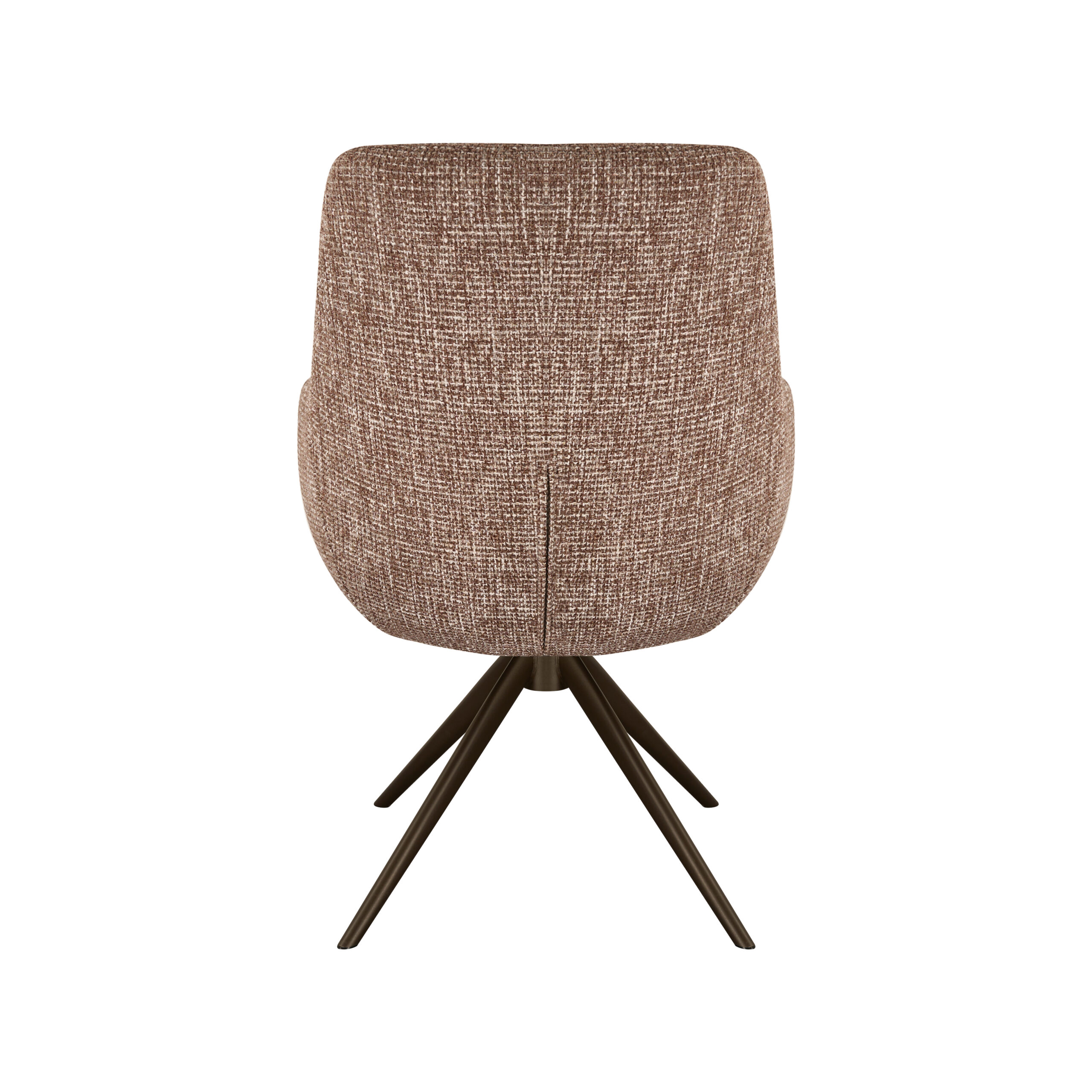 Eetkamerstoel Sky - blush - enkele stoffering - metaalkleur anodic brown