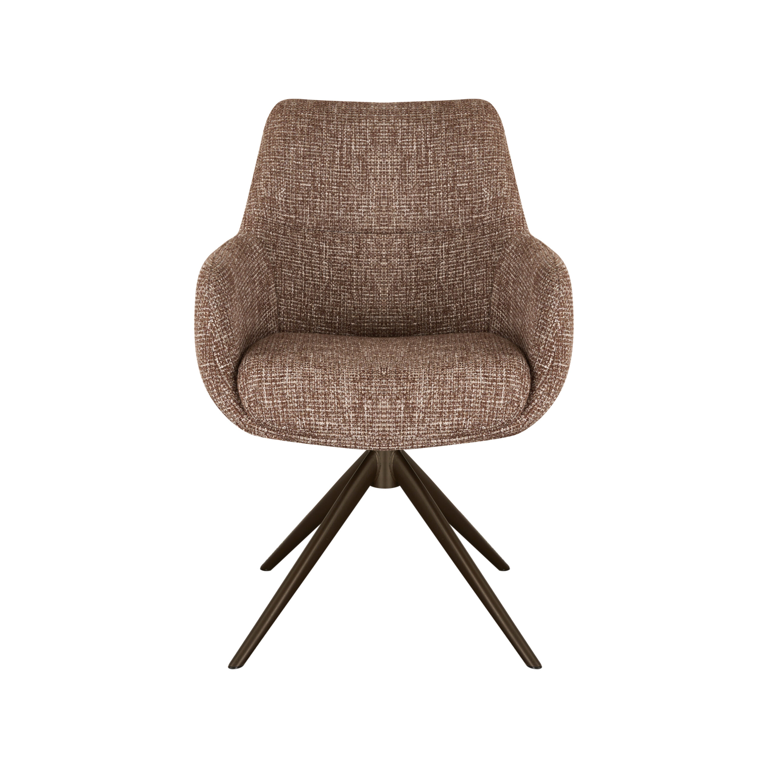 Eetkamerstoel Sky - blush - enkele stoffering - metaalkleur anodic brown