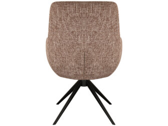 Eetkamerstoel Sky - blush - enkele stoffering - metaalkleur zwart