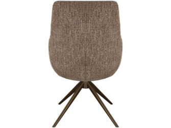 Eetkamerstoel Sky - liver - dubbele stoffering - metaalkleur anodic brown