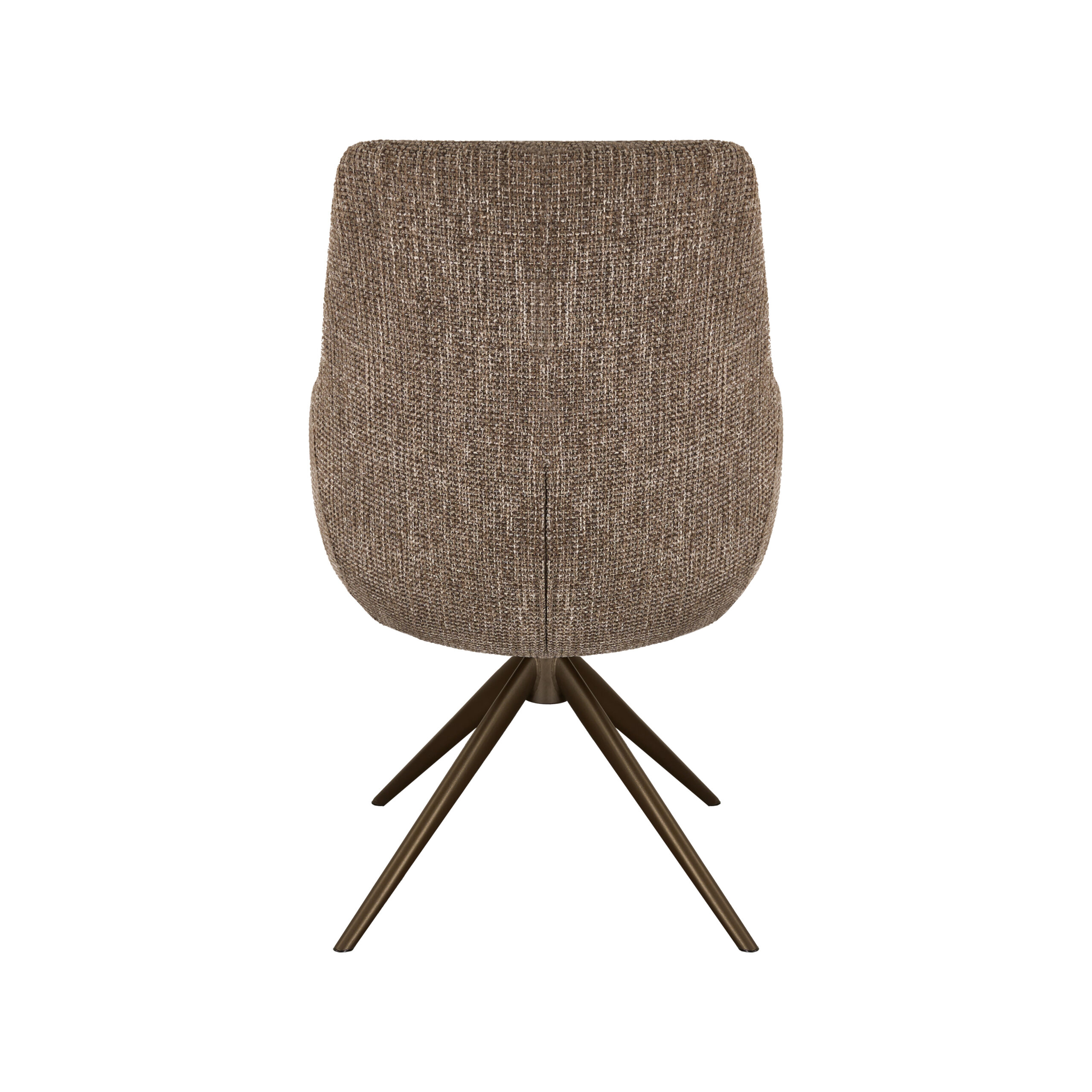 Eetkamerstoel Sky - liver - dubbele stoffering - metaalkleur anodic brown