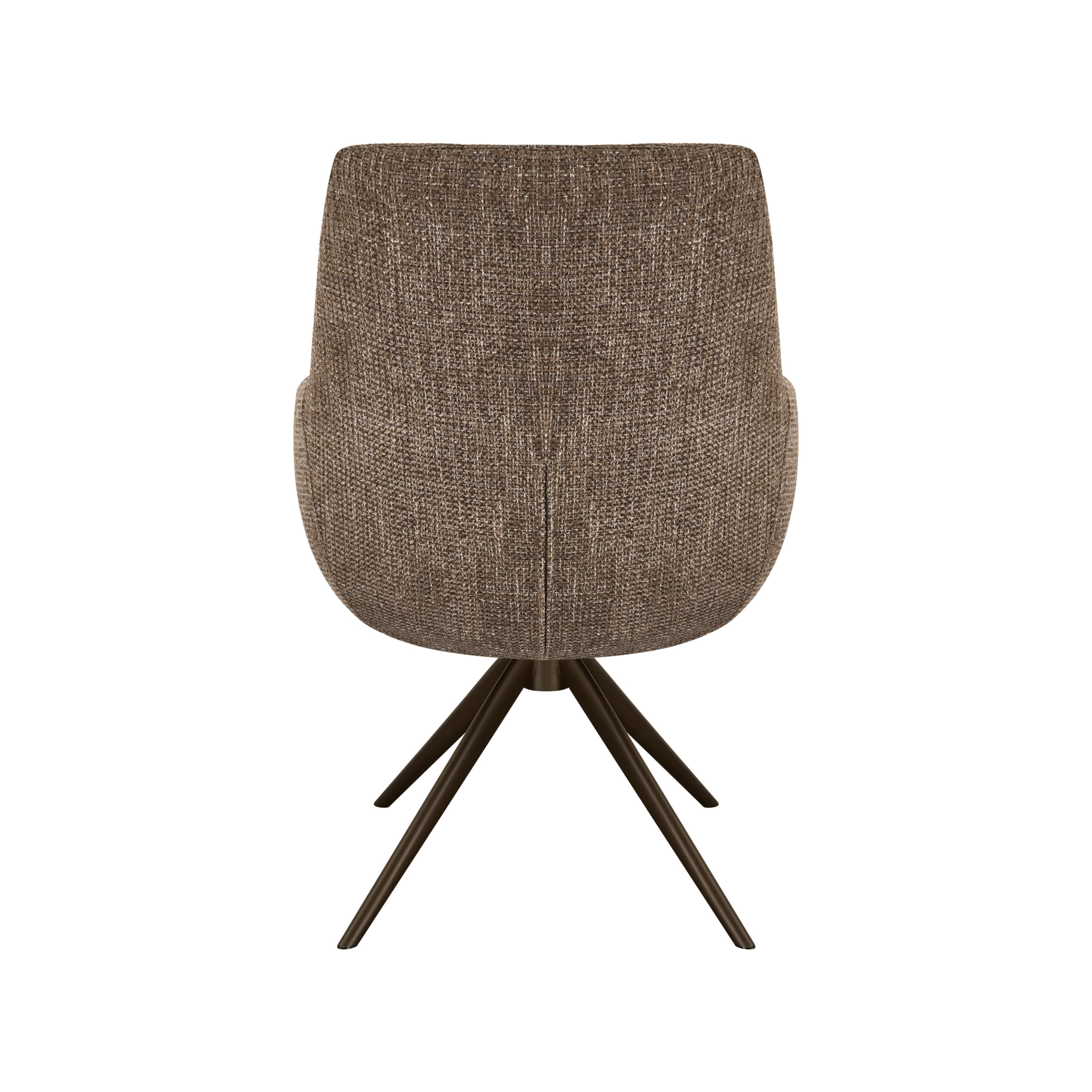 Eetkamerstoel Sky - liver - enkele stoffering - metaalkleur anodic brown