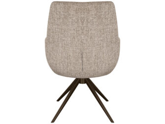 Eetkamerstoel Sky - naturel - enkele stoffering - metaalkleur anodic brown