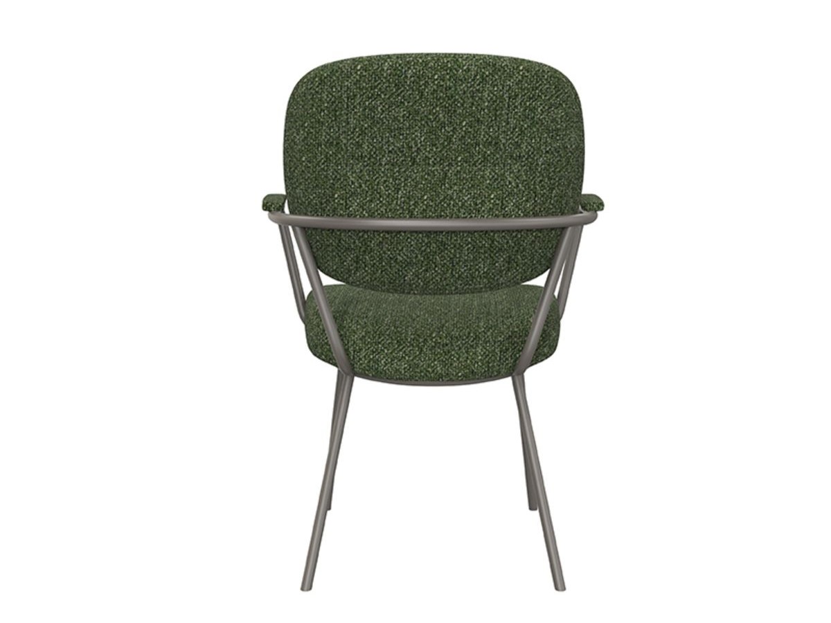 Eetkamerstoel Solis - forest - met arm - metaalkleur dark green