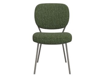 Eetkamerstoel Solis - forest - zonder arm - metaalkleur dark green