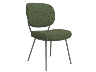 Eetkamerstoel Solis - forest - zonder arm - metaalkleur dark green