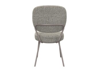 Eetkamerstoel Solis - mushroom - zonder arm - metaalkleur brons